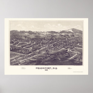 Frankfort, New York Panoramic Map - 1887 Poster