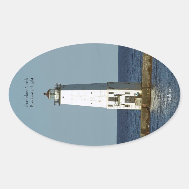Frankfort North Breakwater Light sticker (Front)