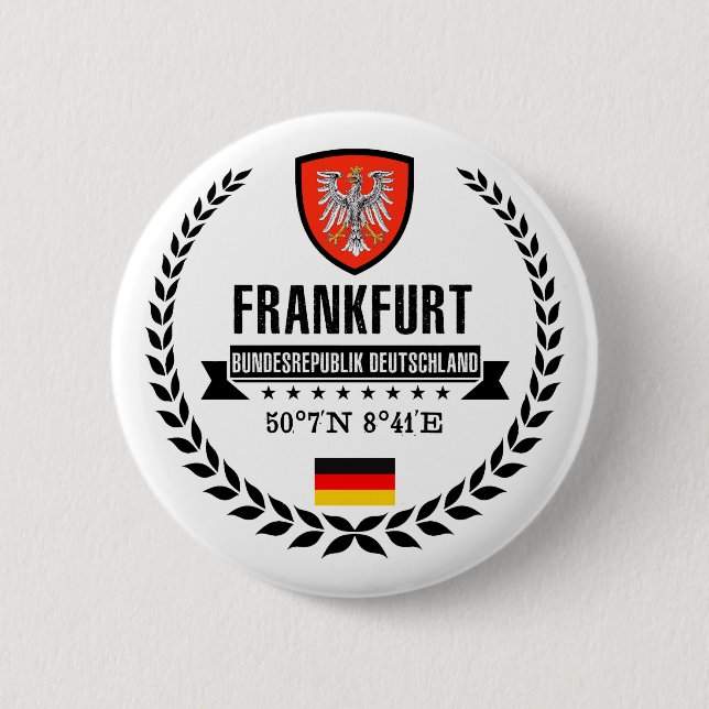 Frankfurt 6 Cm Round Badge (Front)
