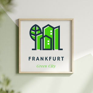 Frankfurt am Main Germany Sustainable Green City Poster