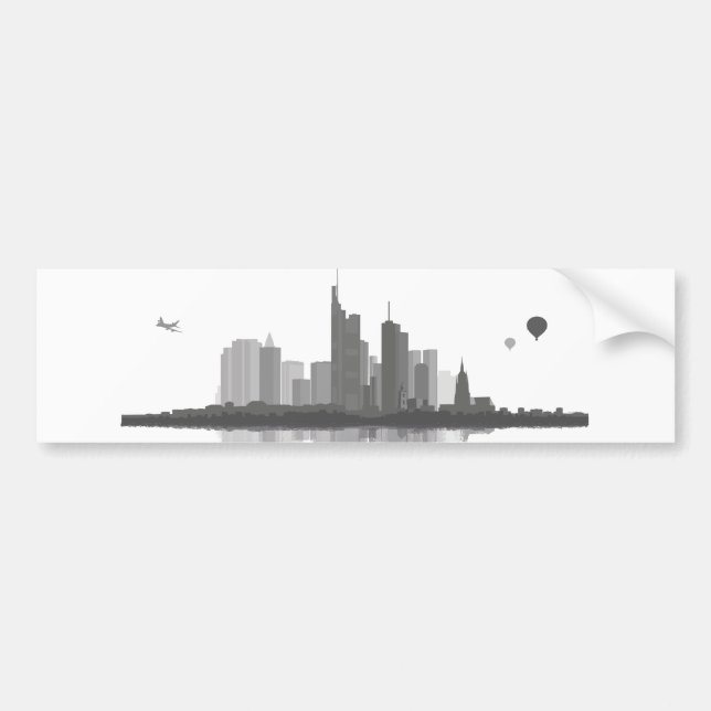 Frankfurt am Main Skyline sticker (Front)