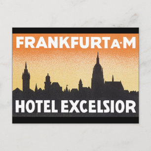 Frankfurt AM_Vintage Travel Poster Artwork Postcard