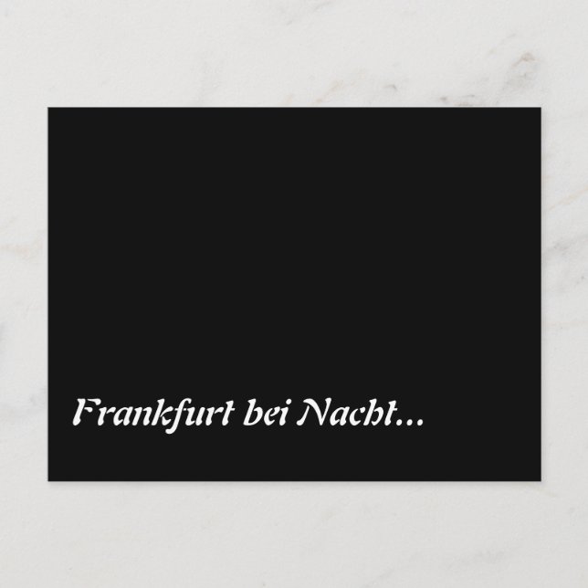 Frankfurt bei Nacht Postcard (Front)