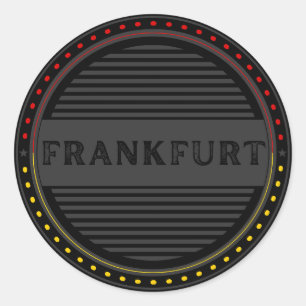 Frankfurt City Pride Emblem – German Identity Classic Round Sticker