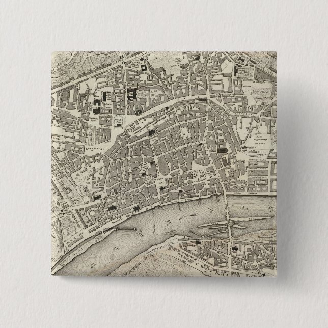 Frankfurt, Germany 15 Cm Square Badge (Front)