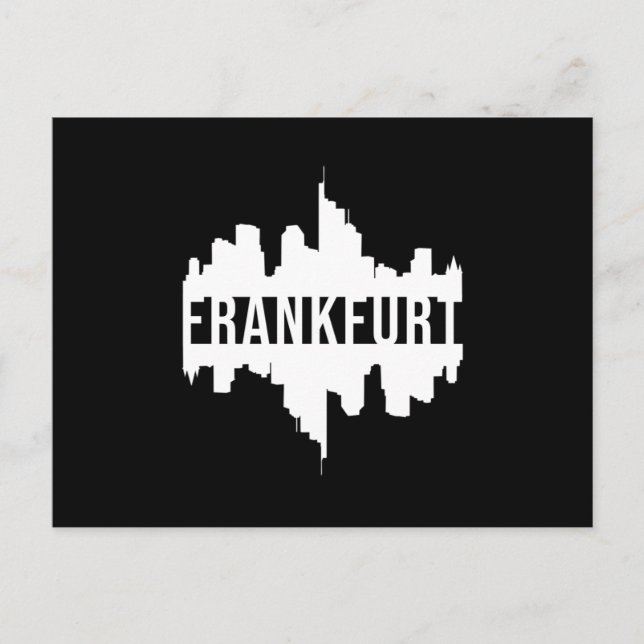 Frankfurt Germany City Cityscape Funny Gift Idea Postcard (Front)