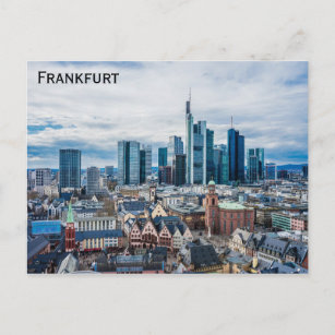 Frankfurt Germany City Skyline Travel Photo Postcard