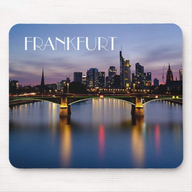Frankfurt Germany Cityscape Mouse Mat (Front)