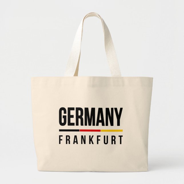 Frankfurt Germany Large Tote Bag (Front)
