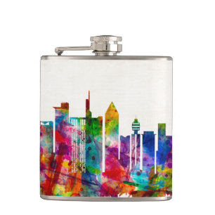 Frankfurt Germany Skyline Hip Flask
