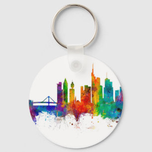Frankfurt Germany Skyline Key Ring
