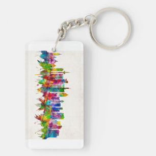 Frankfurt Germany Skyline Key Ring