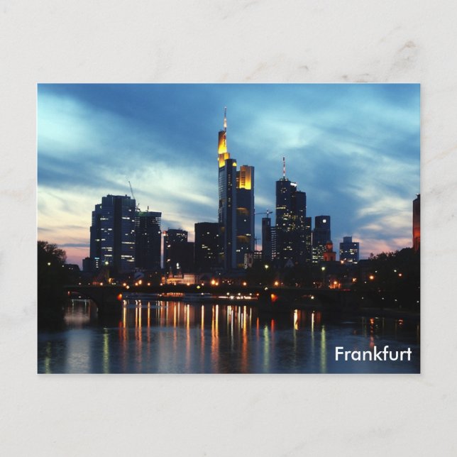 Frankfurt, Germany skyline Postcard (Front)
