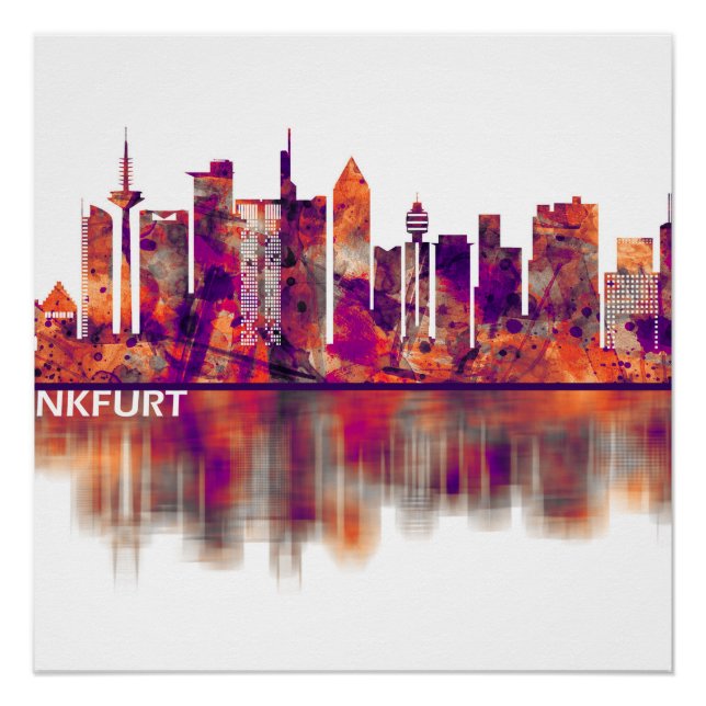 Frankfurt Germany Skyline Poster (Front)
