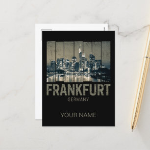 Frankfurt Germany Skyline Retro Vintage Souvenir Holiday Postcard