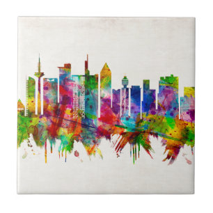 Frankfurt Germany Skyline Tile