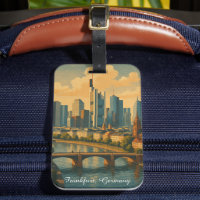 Frankfurt Germany Skyline Vintage Travel