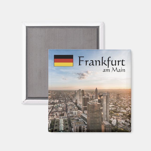 Frankfurt Germany Souvenir Magnet (Front/Back)