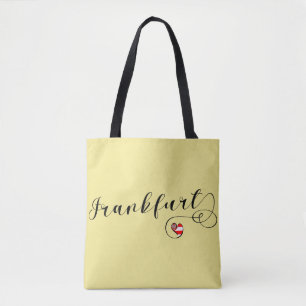 Frankfurt Heart Flag, Hesse, Germany Tote Bag
