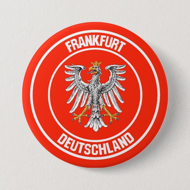 Frankfurt Round Emblem 7.5 Cm Round Badge (Front)