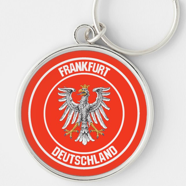 Frankfurt Round Emblem Key Ring (Front)