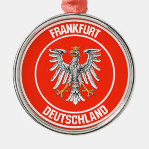 Frankfurt Round Emblem Metal Tree Decoration