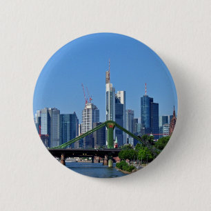 Frankfurt skyline 6 cm round badge