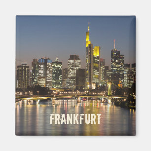 Frankfurt Skyline Germany Vintage Souvenir gift Magnet