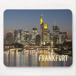 Frankfurt Skyline Germany Vintage Souvenir gift Mouse Mat