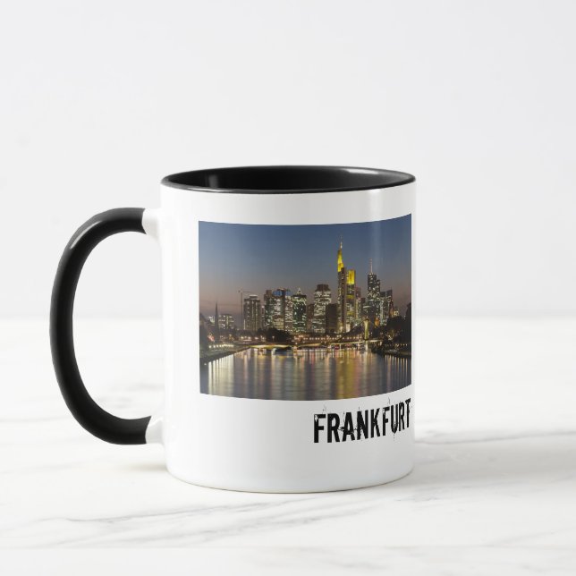 Frankfurt Skyline Germany Vintage Souvenir gift Mug (Left)