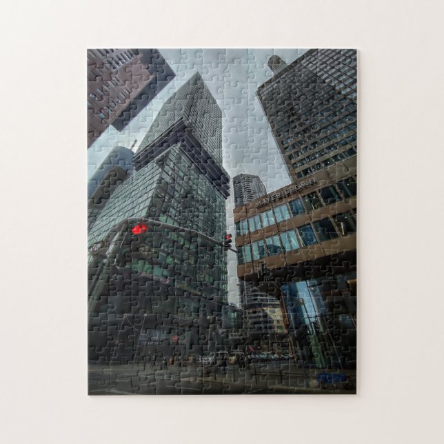 "Frankfurt vertical" - Entre gigantes de sinuses Jigsaw Puzzle (Vertical)