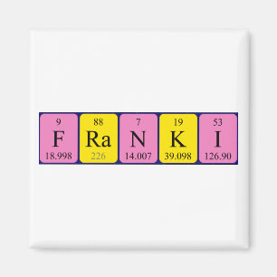 Franki periodic table name magnet