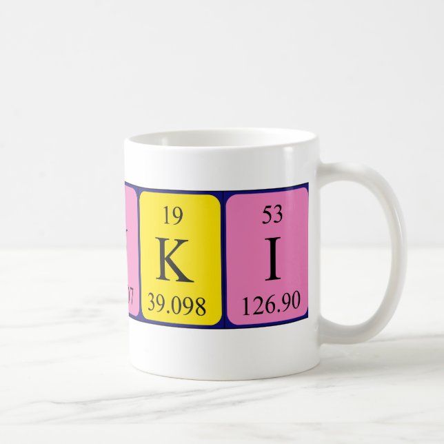 Franki periodic table name mug (Right)