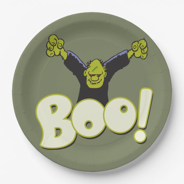 Frankie Monster Frankenstein Halloween Party Dish (Front)