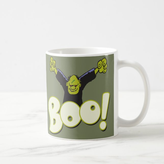 Frankie Superhero - Frankenstein Monster Halloween Coffee Mug (Right)