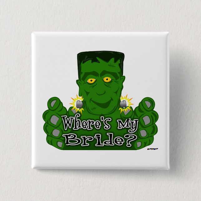 Frankie Where's My Bride? 15 Cm Square Badge (Front)