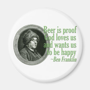 Franklin Beer Quote Magnet