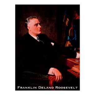 Franklin D. Roosevelt, FRD American President USA Poster