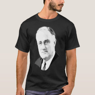 Franklin D Roosevelt Grayscale Pop Art T-Shirt