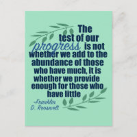 Franklin D. Roosevelt on Progress Quote