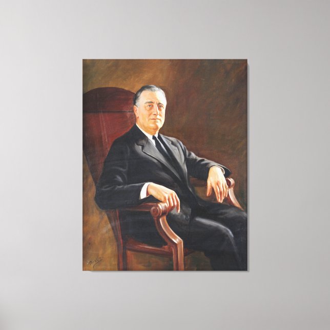 FRANKLIN DELANO ROOSEVELT by Jacob H. Perskie Canvas Print (Front)