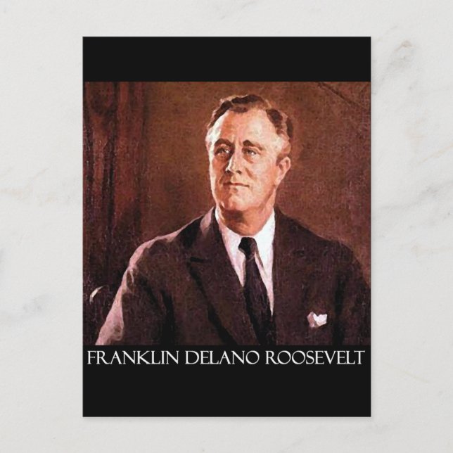 Franklin Delano Roosevelt Customisable Products Postcard (Front)