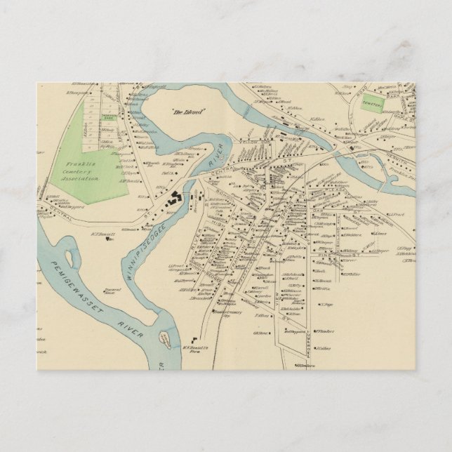 Franklin, Franklin Falls Postcard (Front)