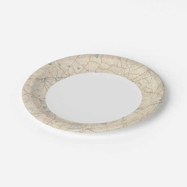 Franklin, Massachusetts Paper Plate (Angled)