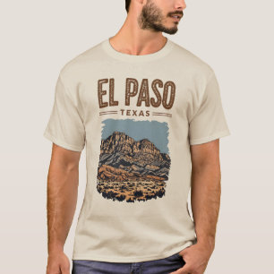 Franklin Mountains Graphic El Paso Texas T-Shirt