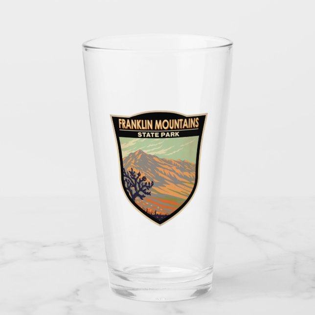 Franklin Mountains State Park Texas Vintage  Glass (Front)