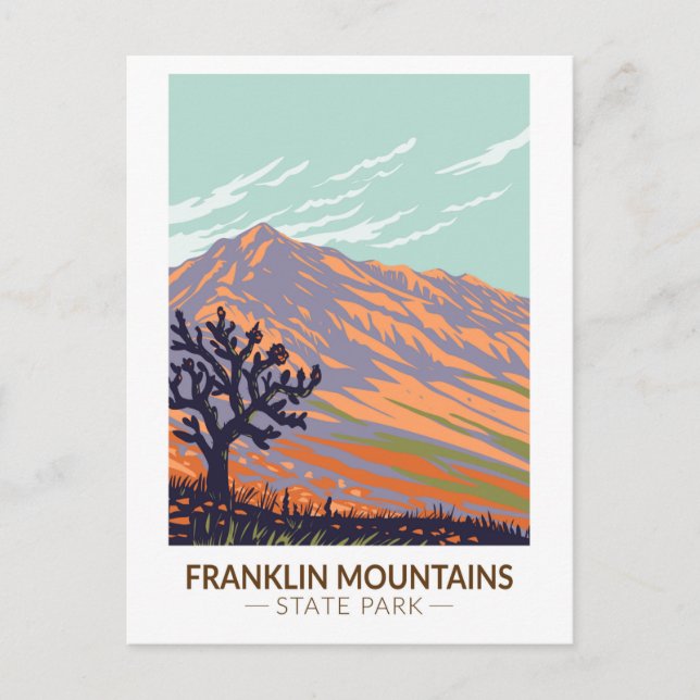 Franklin Mountains State Park Texas Vintage Postcard (Front)