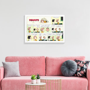 Franklin, Peppermint Patty & Marcie   Math Class Canvas Print