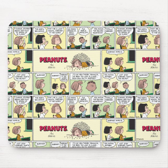 Franklin, Peppermint Patty & Marcie | Math Class Mouse Mat (Front)