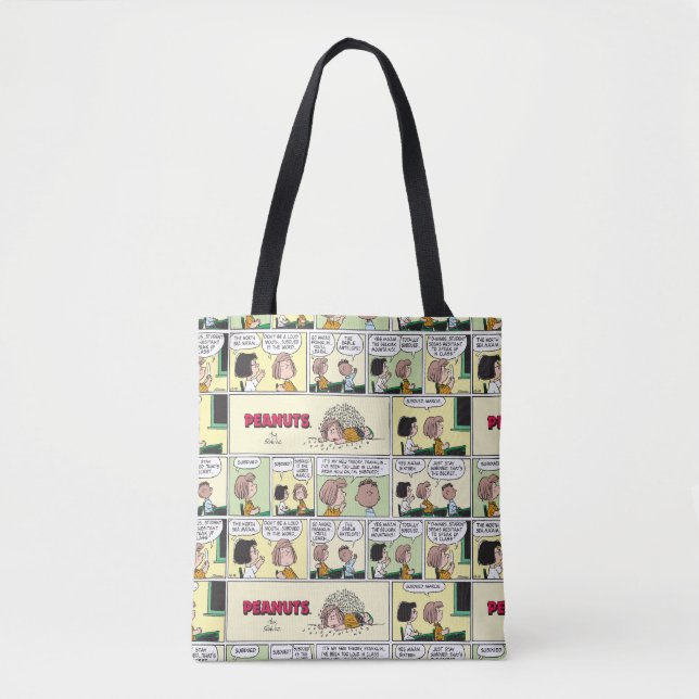 Franklin, Peppermint Patty & Marcie | Math Class Tote Bag (Front)